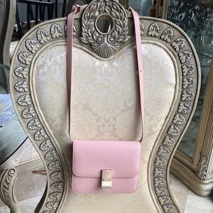 Classic Pink Leather Crossbody Bag